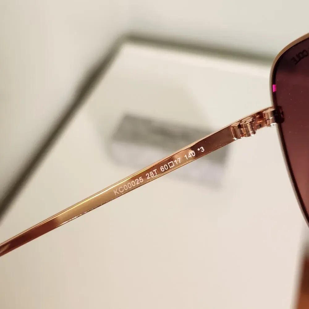 KENNETH COLE New York Sunglasses 28T, Shiny Rose Gold